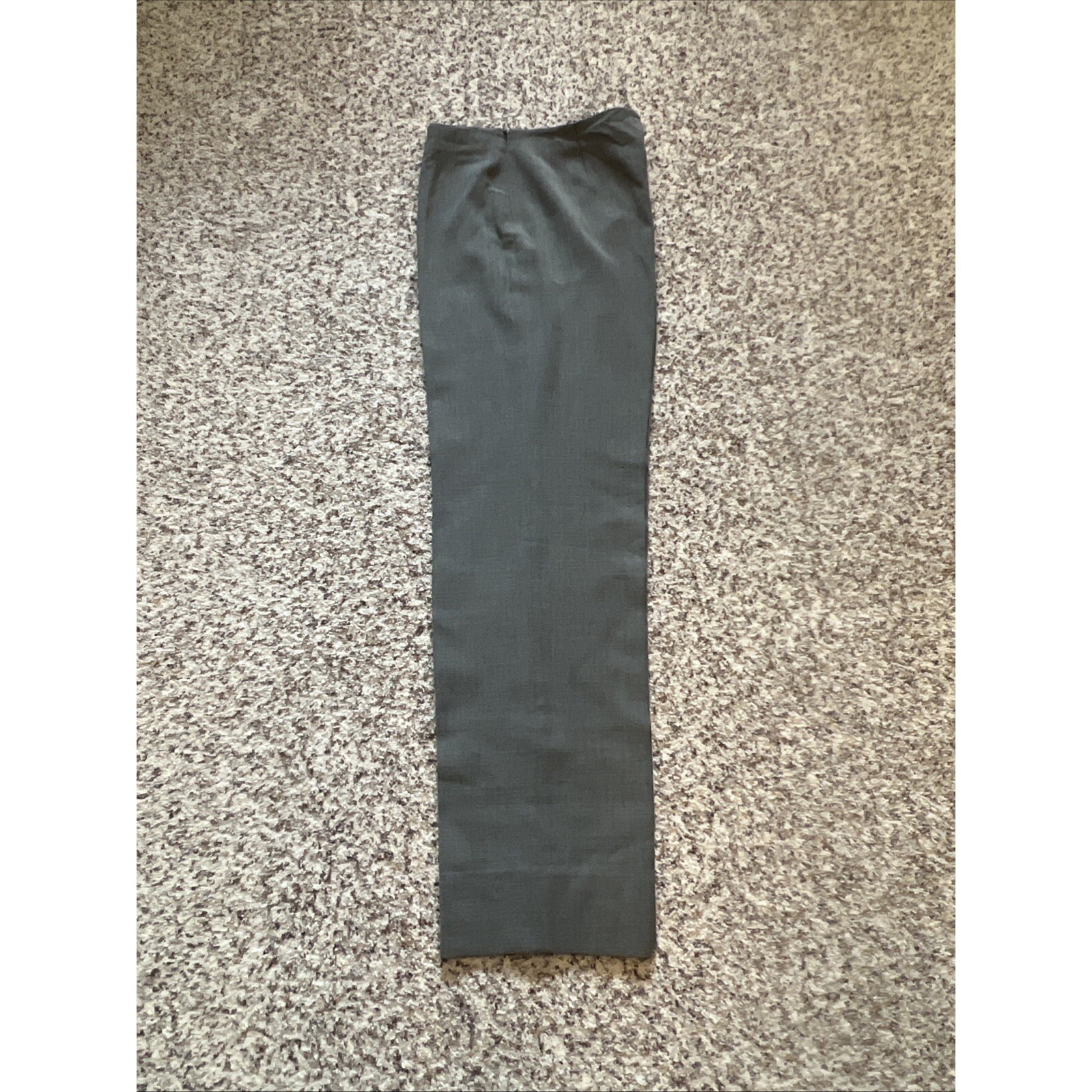 Emporio Armani Classic Trousers Viscous Wool Blend Gray High Rise Straight Leg